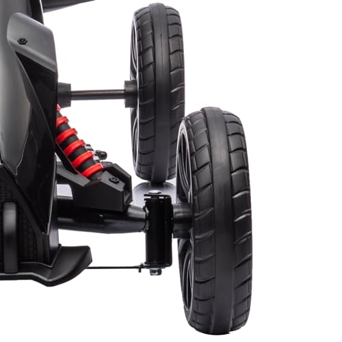 12V Electric Go Kart for Toddlers, Drift Kart with 7Ah Battery 35W Motor, High/Low Safety Speed Max 2.8MPH for Child, Max Load 66lbs, Electric Vehicle Toy for Kids Christmas Birthday Gift