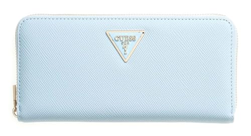 Porte-monnaie GUESS Laurel II Large fini de haute qualité bleu aqua zippé élégant