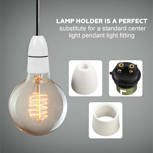 Ceiling Lamp Holder – High Temperature Resistant Bayonet Batten Light Bulb Socket, Ideal for Bathrooms & Confined Spaces – White. - Image 6