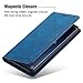 QLTYPRI for Samsung Galaxy S9 Plus Case, Premium PU Leather Cover TPU Bumper with Card Holder Kickstand Hidden Magnetic Adsorption Shockproof Flip Wallet Case for Samsung Galaxy S9 Plus - Blue