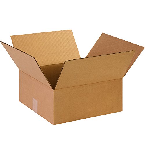 Partners Brand P14146 Flat Corrugated Boxes, 14"L x 14"W x 6"H, Kraft (Pack of 25)