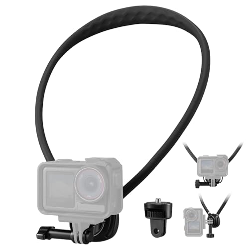 K&F CONCEPT Neck Mount with Air Cushion Camera Holder with 1/4 Adapter Hands-Free POV Vlogging for GoPro Hero 13/12/11/10/9/8/7/6/5/4/MAX Insta 360 X5/X4/Ace Pro 2 DJI Osmo Nano Action 6/3/4/5 Pro