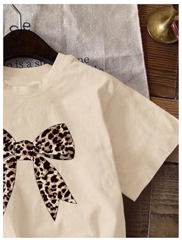 Image of RoseSeek Girl's Graphic Tee Shirt Short Sleeve Round Neck Preppy Casual Trendy Cute Summer Tops