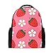 Produktbild Rucksack Bookbag Daypack Strawberry Flower Waterproof für mittlere Reise Mädchen Jungen