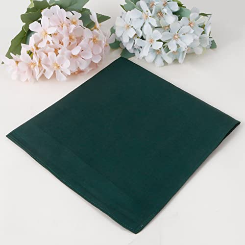 Image of HOULIFE Men's Cotton Handkerchiefs, Solid Color 60S Soft Cotton Hankies for Men Women 6 /12PCS 15.7 inchx15.7 inch