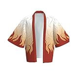 [Fansaara] アニメ コスプレ マント ハロウィン コスプレ 子供用 大人用 コスチューム Cosplay 変装 仮装 クリスマス 学園祭 文化祭 ステージ 誕生日 イベンド お祝い プレゼント 男女兼用 アニコン 撮影用(炎, フリーサイズ)