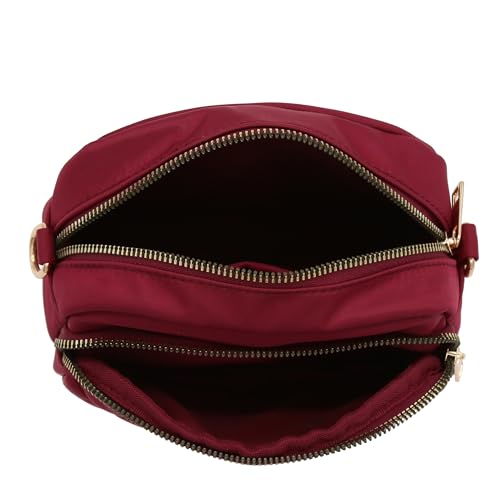 Image of FashionPuzzle Quilted Nylon Crossbody Bag with Wide Strap