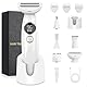 Lightbiz Rasierer Damen, 5-in-1 Intimrasierer Gesichtshaarentferner für Frauen, Damenrasierer Elektrisch, IPX7 Wasserdicht, Bikini Trimmer für Körper und Gesicht, Lady Shaver USB-Aufladung-Weiß