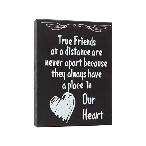 JennyGems Friendship Gifts, True Friends at a Distance are Never Apart Because They Always Have a Place in Our Heart, Going Away Gifts for Friends, Long Distance Relationship Gifts BFF Gifts USA Made