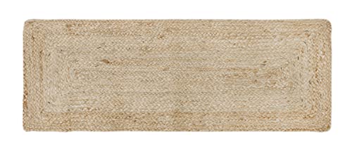 Jute Reversible Table Runner, Natural Beige, 13x36 Inches