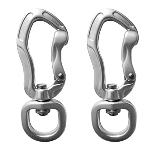Conjunto Flameer de 2 chaveiros giratórios de mosquetão para pendurar conecte o gancho ao ar livre p