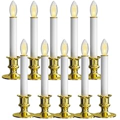 C26 3V LED Battery Operated Candles-Wide Base(Gold)