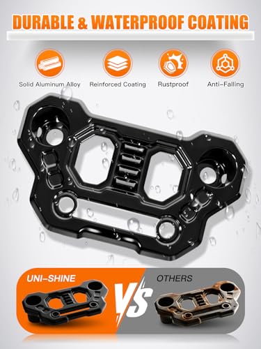 Image of UNI-SHINE 2-Pack Hood Mounting Brackets for Light Bar Fit for Jeep Wrangler JL JLU Gladiator JT 2018-2026 Aluminum A-Pillar Auxiliary Cowl Mounts for LED Pod & Ditch Lights