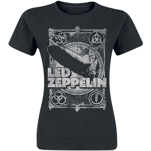 T-shirt Led Zeppelin femme Rock Off vintage imprimé LZ1 vêtement coton dames