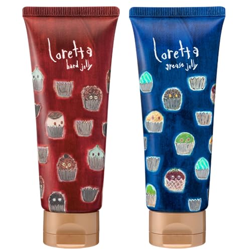 ロレッタ ハードゼリー&グリースゼリー 使い比べセット (チューブタイプ 各70g) [スタイリング剤 ヘアスタイリング ジェルワックス ワックス ヘアアレンジ ニュアンス ヘアケア]