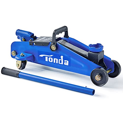 Tonda Floor Jack, Hydraulic Portable Car Lift Jack, 2 Ton (4,000 Lb) Capacity, Blue #TOP6