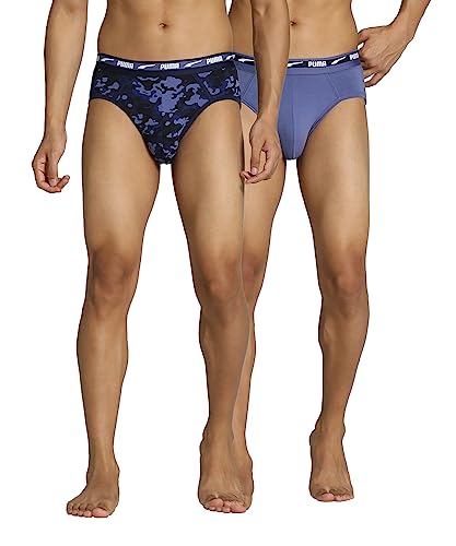 Puma Men's Cotton Classic Regular Solid Briefs (Pack of 2) (67648001_Peacoat-Marlin_L) Puma Men's Cotton Classic Regular Solid Briefs (Pack of 2) (67648001_Peacoat-Marlin_L)