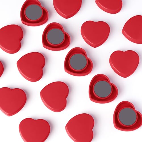 20 imanes de corazón para nevera - magnéticos decorativos rojos miniatura 2