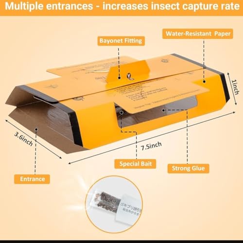 Image of Cockroaches Killer, Insect Trap (Pack of 5) for Kitchen and Household Pest Control, Safe to use