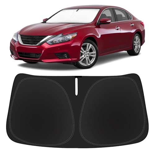 Sun Shade for Altima Windshield Sunshades for Nissan Altima 2018 2017 2016-2007 Accessories Windshield Cover Foldable Front Window Shields Sun Visor Protect Car Blocks UV Rays