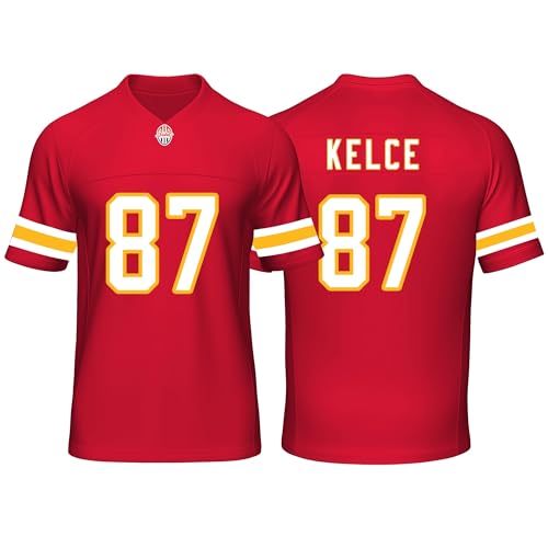 Custom Mens/Youth Football Stitched T-Shirt for Sports Fan red No Brand/Logos Mens-XL