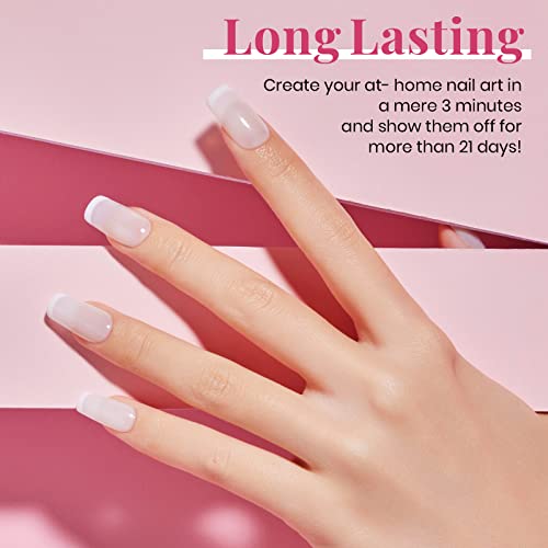 Beetles Neutral Gel Nail Polish 15Ml Milky White Jelly Gel Polish Set Nude Color Translucent Nail Gel Soak Off U V Led Nail Lamp Jelly Sheer Gel Polish Nail Art Gel 0.5Oz #TOP5