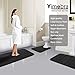 Yimobra Memory Foam Bath Mat, Super Soft Absorbent Bathroom Rug Non Slip 31.5x20 Inch, Quick Dry, Machine Washable Floor Carpet for Tub Shower, Home Decor Accessories, Black