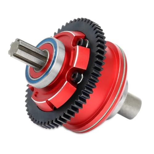 ZNGDAYNR Center Gear Differential Assembly 57T 0.8M ARA311165 for RC Car 3S 4S 1/8 Mojave Typhon 1/10 Kraton Outcast Vorteks Senton(Red)