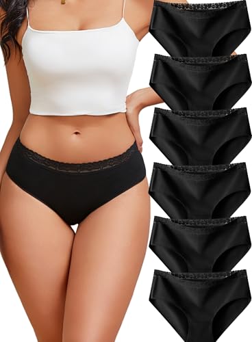 Image of READY TO LOVE Cotton Underwear for Women 6Pack Sexy Bikini Panties Clothing