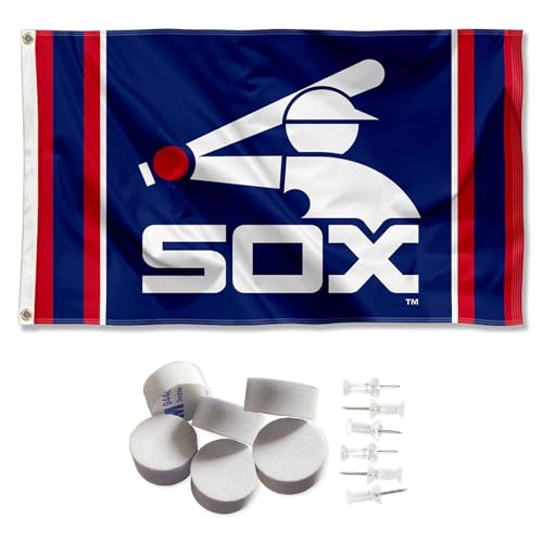 WinCraft Chicago White Sox Vintage Retro Banner and Tapestry Wall Tack Pads