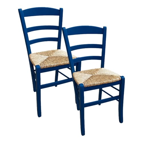MA MAISON Set 2PZ Sedie in Legno con Seduta in