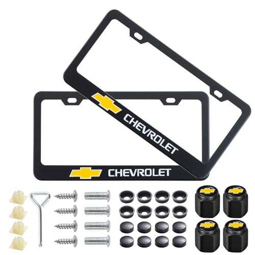 License Plate Frame for Chevrolet Chevy Car Decorative Accessories with Screws for Standard Us Canada License Plate Holder 12x6 Inch