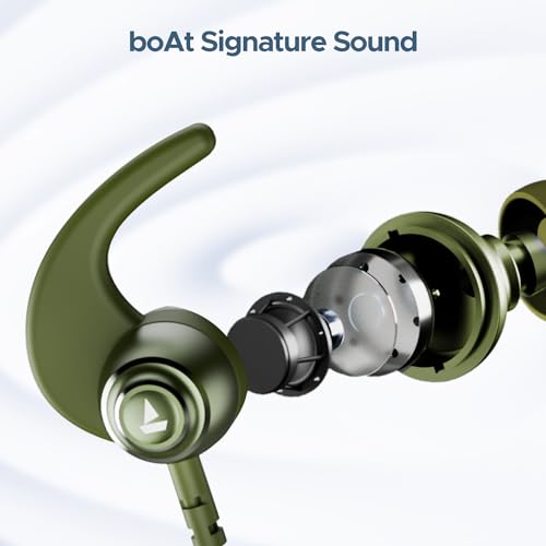 Image of boAt Rockerz 268 Bluetooth in Ear Earphones with Beast Mode, ENx Mode, ASAP Charge, Upto 25 Hours Playback, Signature Sound, BTv5.2 & IPX5(Fern Green)