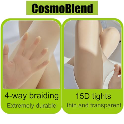 Image of 2PCS Women's Sheer Tights, 15D ultra-thin Rip Resistant Pantyhose Nude /black Indestructible stockings