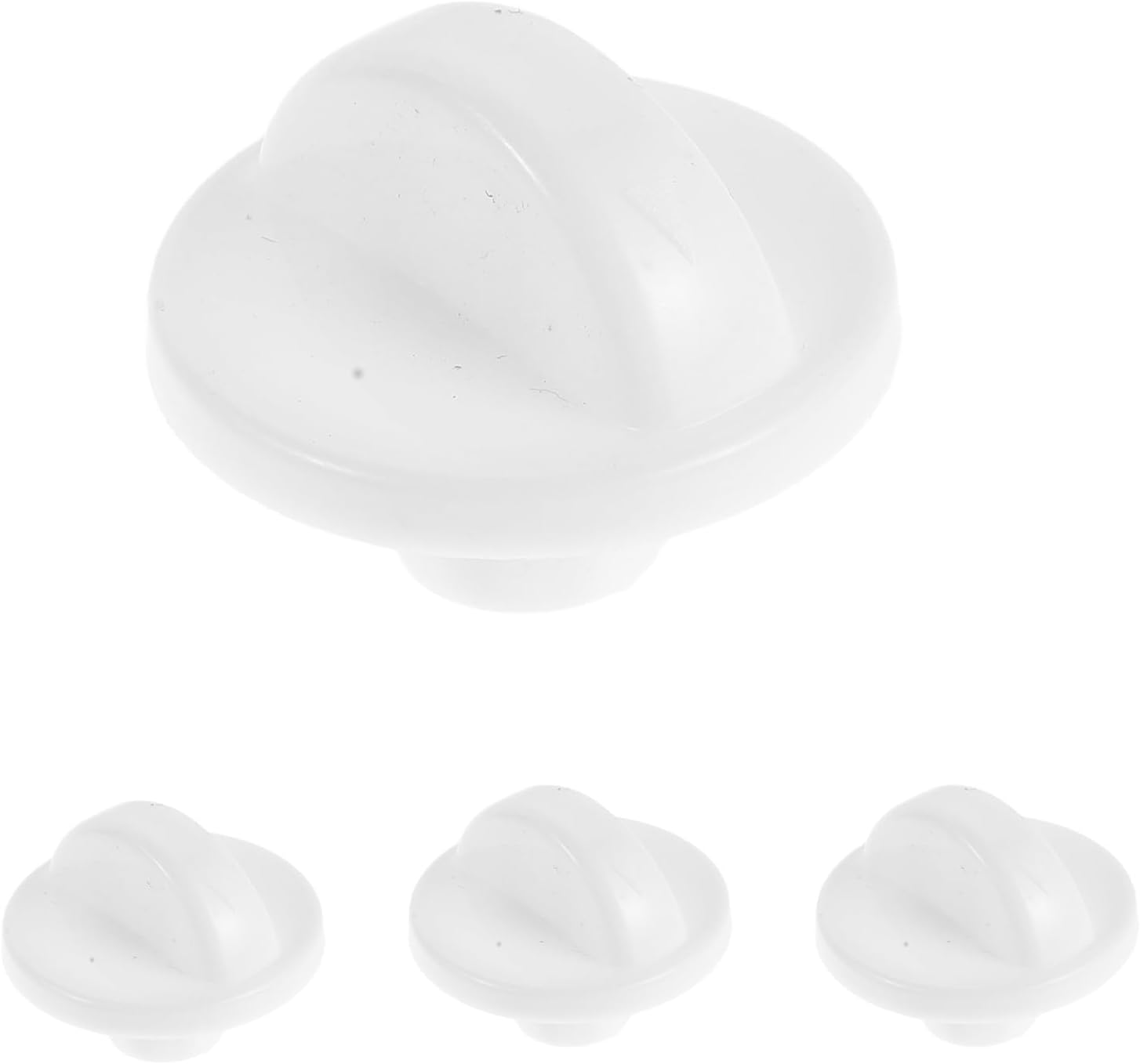 SOLUSTRE 4pcs Versatile Replacement Control Knob for Air Conditioner and Fan, White Plastic Material with Broad Compatibility, Easy to Install Heater Thermostat Controller Switch Knob