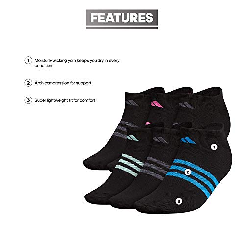 Image of adidas Womens Superlite No Show Socks (6-pair)