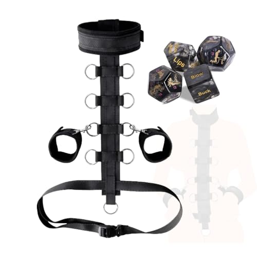Juego de 2 piezas para yoga de manos y estiramiento de hombros en nailon negro