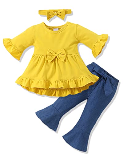 18 Months Girl Clothes Toddler Girl Clothes Short Sleeve Spring Outfits Top Denim Long Pant Toddler Girl Outfits18-24 Months Girl Clothe