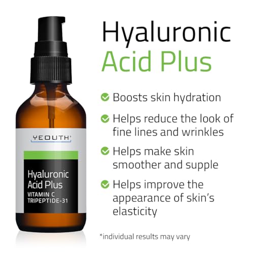 YEOUTH Hyaluronic Acid Serum for Face with Vitamin C, Hydrating Serum, Minimize the Look of Wrinkles, Patchy & Dull Skin, Face Serum for Women & Men 2oz - Image 6