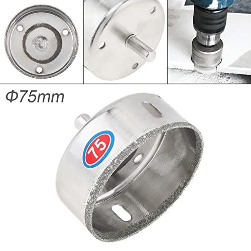Broca para vidrio con recubrimiento de diamante 75 mm miniatura 7