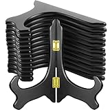 WUWEOT 6 Pack 7' Wooden Display Stand, Black Wood Easel Plate Holders to Display Pictures, Cook Books, Art, Dish, Certificates and More, Ideal Wedding, Home, Birthday, Party, Table Decorations