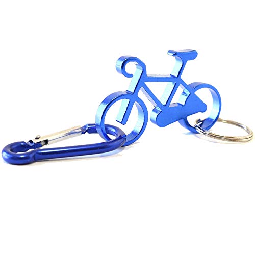 カラビナ キーホルダー 自転車 アルミ キーホルダー メンズ 自転車モチーフ かわいい (ブルー)のサムネイル
