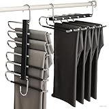 🧷【Antidérapant pour un maintien parfait】 Chaque barre est dotée d’un revêtement antiglisse qui empêche les vêtements de glisser ou tomber. Parfait pour pantalons, jupes ou serviettes pliées.