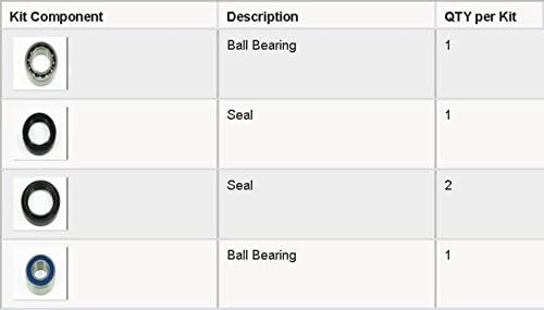 Rear Axle Wheel Bearing Seal Kit Compatible with 1999 00 01 YFM600 YFM 600 Grizzly 600