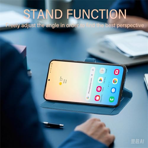 Étui portefeuille Samsung S25 Edge étui rabat cuir porte-cartes