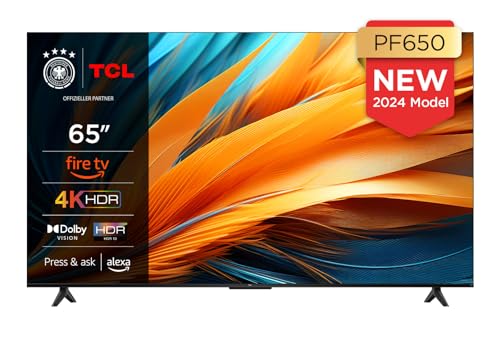 TCL 65PF650 65-Zoll 4K Ultra HD, HDR TV, Smart LED Fire TV (Dolby Vision, Dolby Atmos, DTS, HDR 10, Alexa integriert, Airplay2, Miracast)