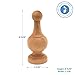 Unfinished Wood Finials Decorative, 4-1/4 inch, for Bed Post Finial, Curtain Rod Finials, Flagpole Topper, and Crafts, Pack of 6 Large Craft Finials, by Woodpeckers