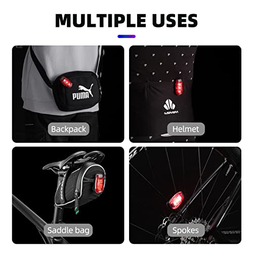 image for ROCKBROS LED Safety Light Small Bike Lights Rear Tail Light (2 Packs) 