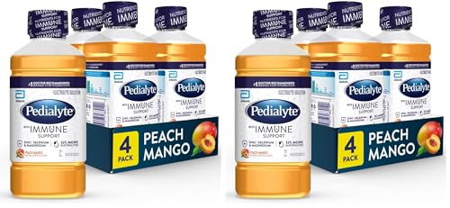 Pedialyte with Immune Support Peach Mango - 1 L, Pack of 2