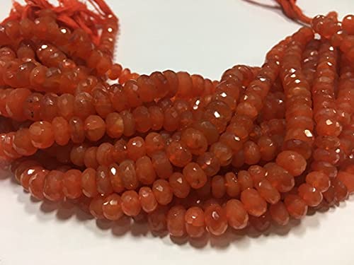 Carnelian Rondelle Faceted Beads pierres naturelles 7-10mm pour loisirs créatifs et bijoux